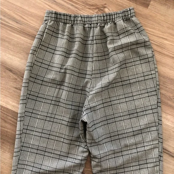 - H&M Divided Glen/Plaid High Waist Tapered Leg Pants Women 6 - Picture 6 of 7